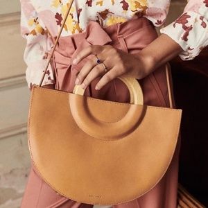 Sezane Ama purse in smooth Heritage Honey